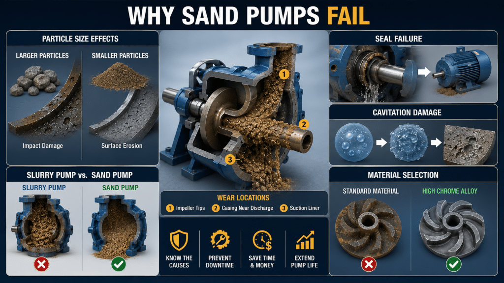 small sand pump fail