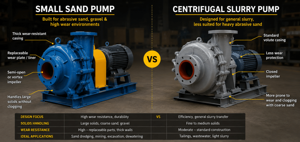 Small sand pump centrifugal slurry pump design